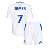 Fotballdrakt Barn Leeds United Daniel James #7 Hjemmedraktsett 2024-25 Kortermet (+ Korte bukser)